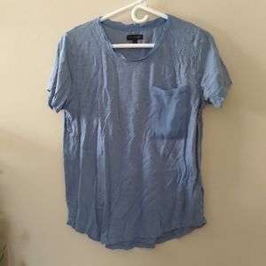 Calvin Klein blue tshirt with front pocket small